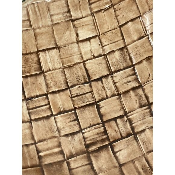 Kani of Hawaii Handmade Hibiscus 11.5” Bowl Basketweave Sunflower Ceramic Bowl - Picture 10 of 12